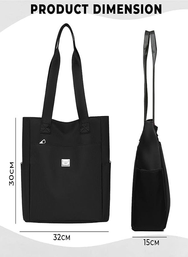 Flygon Nylon Tote Shoulder Bag with Double Handles, Lightweight Waterproof Shoulder Bag, Women's Large Capacity Top Handle Handbags, Nylon Tote Bag for Gym, Work, School[multicolor] - Image 2